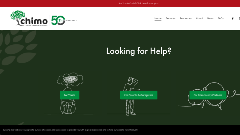 Chimo Youth Services website